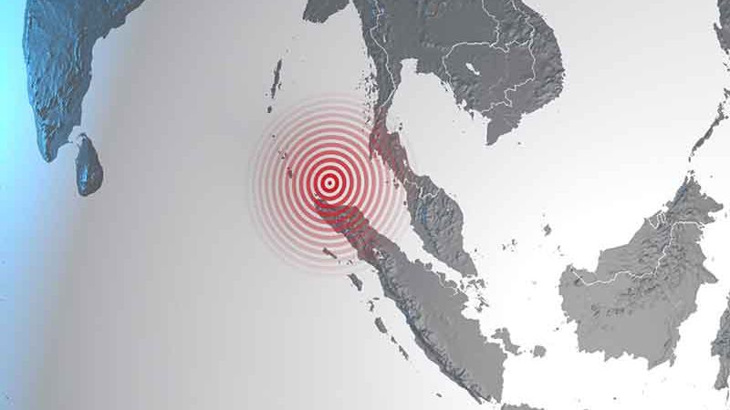 На острове Суматра произошло сильное землетрясение